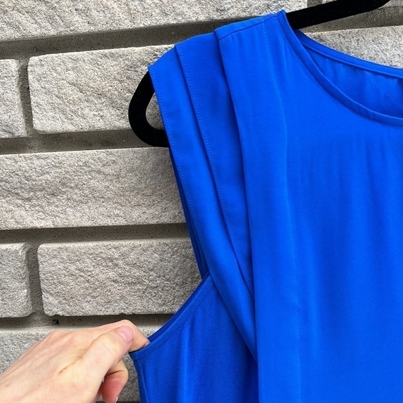 RW&Co Royal Blue Cap Sleeve Top Sz S - Picture 6 of 8